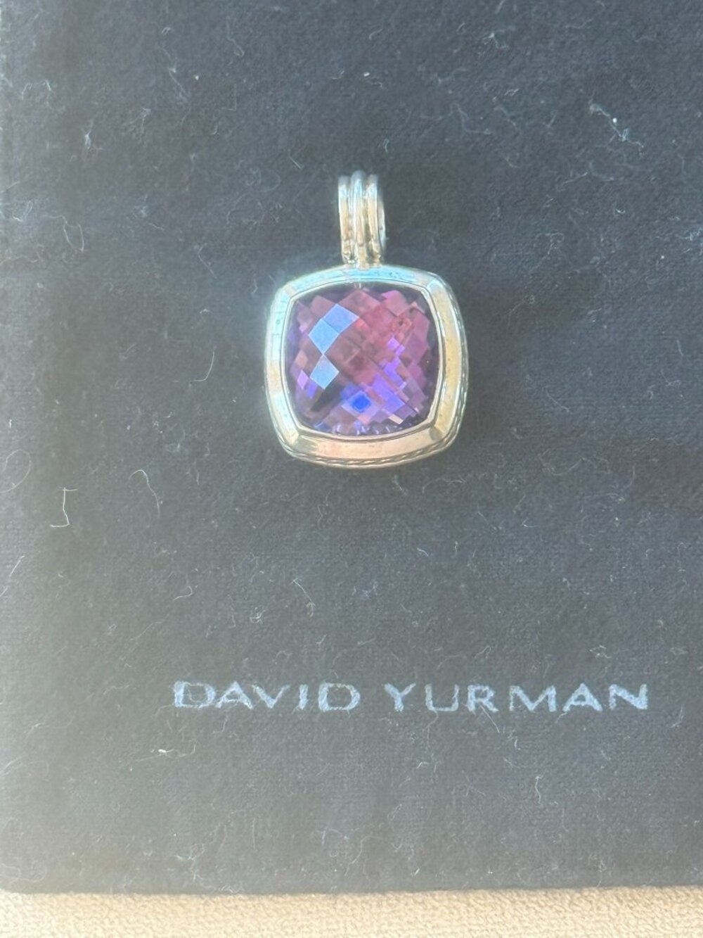 David Yurman Albion 20mm Amethyst Pendant Enhancer